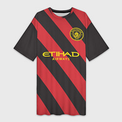 Футболка женская длинная Manchester City - Away Jersey 202223, цвет: 3D-принт