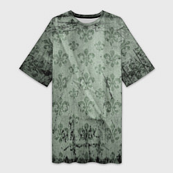 Женская длинная футболка Старая затёртая мешковина с принтом