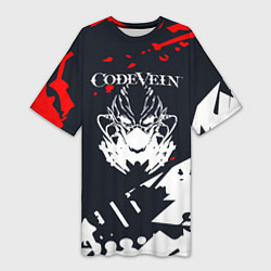 Футболка женская длинная Code vein Краска, цвет: 3D-принт