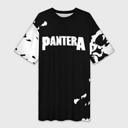 Футболка женская длинная Pantera краска, цвет: 3D-принт