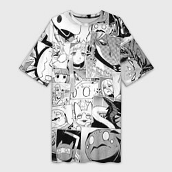 Футболка женская длинная Да я паук и что с того pattern, цвет: 3D-принт