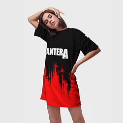 Футболка женская длинная Pantera руки, цвет: 3D-принт — фото 2