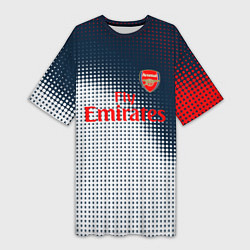 Футболка женская длинная Arsenal logo абстракция, цвет: 3D-принт