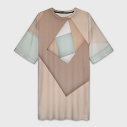 Женская длинная футболка Геометрические дыры в прямоугольниках