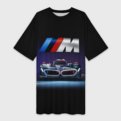 Футболка женская длинная BMW M Performance Motorsport, цвет: 3D-принт