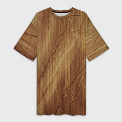 Женская длинная футболка Деревянная текстура