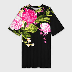 Женская длинная футболка Букет цветов