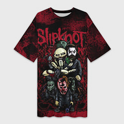Женская длинная футболка Slipknot art
