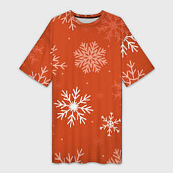 Женская длинная футболка Orange snow