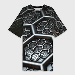 Футболка женская длинная Geometry abstraction, цвет: 3D-принт
