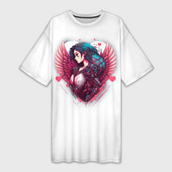 Женская длинная футболка Аниме ангел