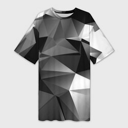 Женская длинная футболка Geometry grey ship