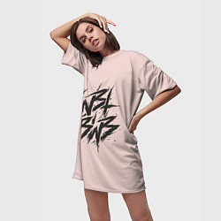 Футболка женская длинная We Butter The Bread With Butter logo, цвет: 3D-принт — фото 2