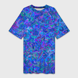 Футболка женская длинная Разводы масла на воде, цвет: 3D-принт