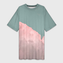 Женская длинная футболка Облака и небо