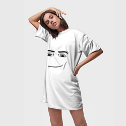 Футболка женская длинная Одежда Man Face Roblox, цвет: 3D-принт — фото 2