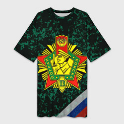 Женская длинная футболка Пограничные войска РФ