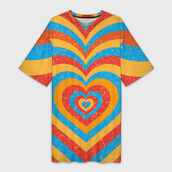 Женская длинная футболка Sunny heart