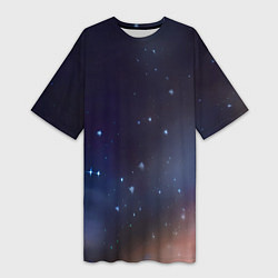 Женская длинная футболка Космическое полотно