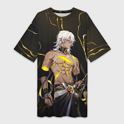 Футболка женская длинная Nanook Honkai, цвет: 3D-принт