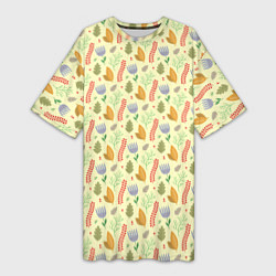 Женская длинная футболка Flower paradise