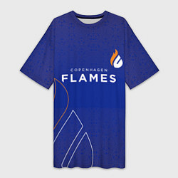 Женская длинная футболка Форма Copenhagen Flames