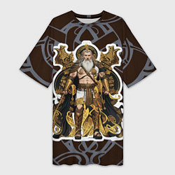 Женская длинная футболка Бог Один повелитель древних славян