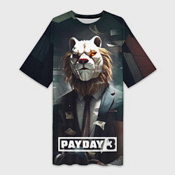 Футболка женская длинная Payday 3 lion, цвет: 3D-принт