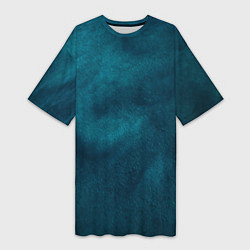 Женская длинная футболка Синие туманные камешки