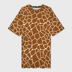 Женская длинная футболка Пятнистая шкура жирафа