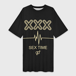 Женская длинная футболка Sex Time