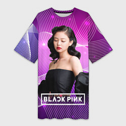 Футболка женская длинная BlackPink Jennie, цвет: 3D-принт