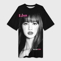 Футболка женская длинная Blackpink Lisa Portrait, цвет: 3D-принт