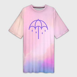 Футболка женская длинная Bring Me The Horizon Umbrella, цвет: 3D-принт