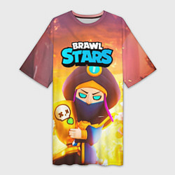 Женская длинная футболка Mortis пират Brawl Stars