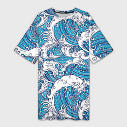 Женская длинная футболка Sea waves