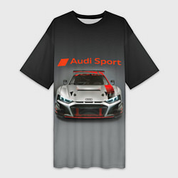 Женская длинная футболка Audi sport - racing car - extreme