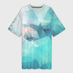 Женская длинная футболка Небо из геометрических кристаллов