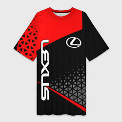 Женская длинная футболка Lexus - red sportwear