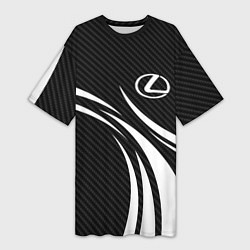 Женская длинная футболка Lexus - carbon line