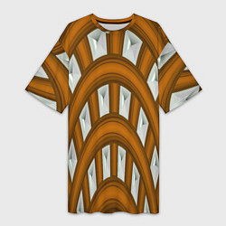 Женская длинная футболка Деревянные своды