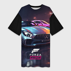 Футболка женская длинная Forza Horizon street racing, цвет: 3D-принт