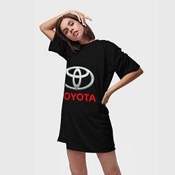 Футболка женская длинная Toyota sport car, цвет: 3D-принт — фото 2