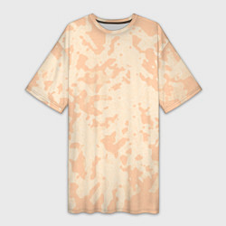 Женская длинная футболка Паттерн бледно-оранжевый