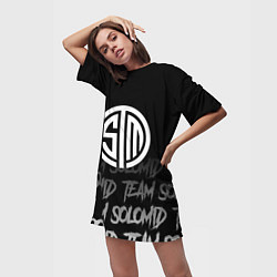 Футболка женская длинная TSM style, цвет: 3D-принт — фото 2