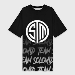 Футболка женская длинная TSM style, цвет: 3D-принт