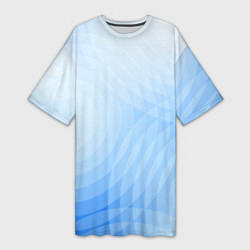 Женская длинная футболка Абстракция с голубыми кругами