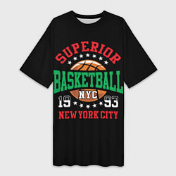 Женская длинная футболка Superior basketball