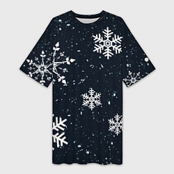Женская длинная футболка Снежная радость