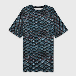 Женская длинная футболка Dragon scale pattern